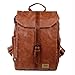 Zebella Unisex Vintage PU Leather Backpack School College Bookbag Laptop