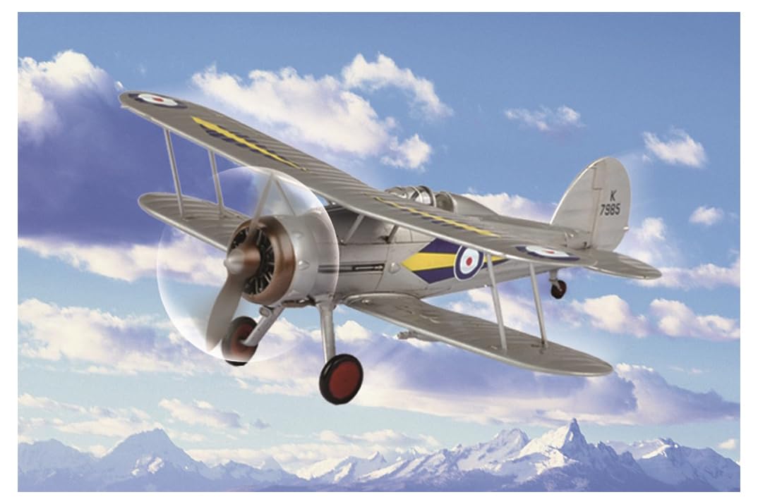 Hobbyboss 1:72 Scale RAF Gladiator Model Kit (Grey)