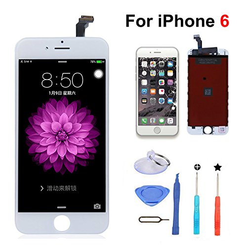 LCD Touch Screen Digitizer Frame Assembly Replacement for iPhone 6(4.7inch) with Free Tool Kit(White) LCD Touch Screen Digitizer Frame Assembly Replacement for iPhone 6(4.7inch) with Free Tool Kit(White)