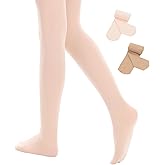 Century Star 2-Pack Girls Ballet Tights-Soft Footed Dance Transition Tights (Toddler/Kids)