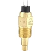 1PC Water Temperature Sensor, 1/2NPT Water Temperature Sensor for Oil Water Temperature Temp Gauge, 38℃~120℃