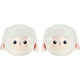 2Pcs Sheep Balloons/22.8Inch Lamb Birthday Decorations/Farm Animal Balloons/Blow up Sheep/Birthday Party Children's Party Decorations/Sheep Party Decorations