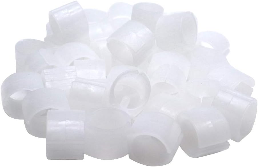 BTMB Plastic Chair Foot U Shaped Floor Glides Tubing Caps Cover 40pcs (22mm/25mm White Micro-transparent)