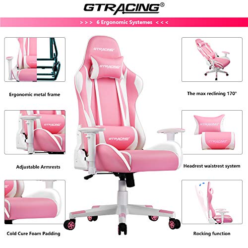 GTRACING Gaming Chair Racing Office Computer Game Desk Chair Ergonomic