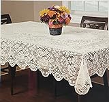 Buckingham Lace Tablecloth 60 x 84 : New, IVORY, Not White