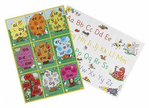 jolly phonics alternative spelling and alphabet posters sue lloyd 9781903619124 amazon com books