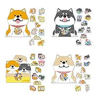 MetaView 120 Pcs Lovely Shiba Inu Akita Husky Dog Stickers,Catoon Dog Sticker for DIY Diary Scrapbooking Planner Journal Decals