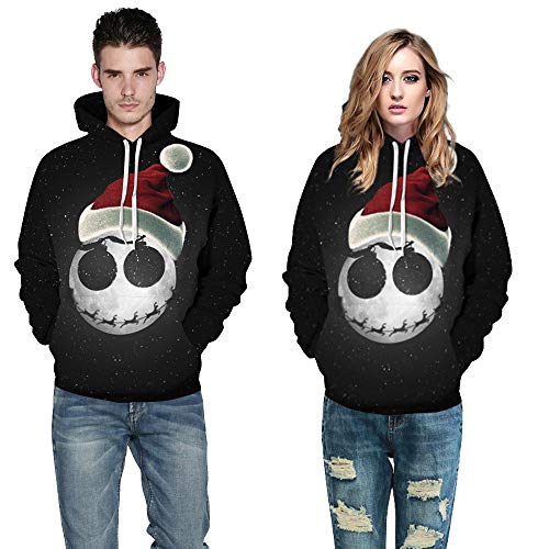 Farmerl Men Women Sweatshirts 3D Christmas Print Long Sleeve Couples Hoodies Blouse - Thumbnail 7