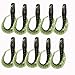 Sougayilang Soft Bait Curl Tail Grubs Fishing Lures Lifelike Worms Bait 3 Colors Pack of 10PCS-Green