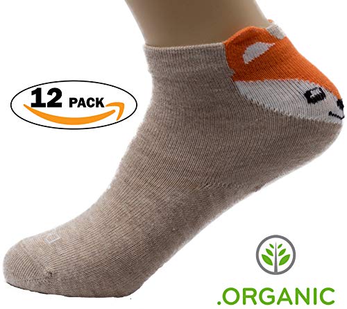 12 PAIRS - GIRL SOCKS, TODDLERS SOCKS, 12-24 MO. (1-ONE TO 2-TWO YEARS), COTTON