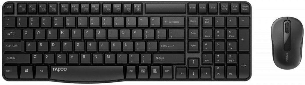 Rapoo X1800S clavier Souris incluse RF sans fil QWERTZ Allemand Noir, Black, Kompakt