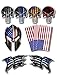 10 Pack of Small Skull Spartan Hard Hat Helmet 3M Vinyl Decal Sticker Decals