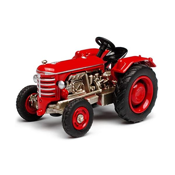 Hürlimann D 70 Traktor Rot H0 1/87 Schuco Modell Auto – Bild 3