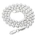 Men's 5mm Thick .925 Sterling Silver Chunky Military Ball Chain Necklace, Made in Italy, Nickel Free, 30