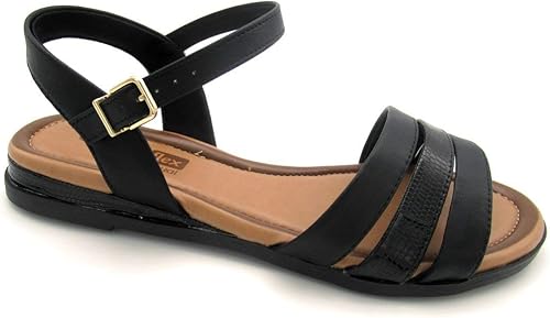 sandalia comfortflex preta