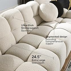 Alberobelo Boucle Sofa for Living Room, Cloud Couch