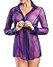 Deargirl Women's Long Sleeve Mesh Blouse See Through Shirt
