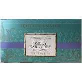 Fortnum and Mason Smoky Earl Grey 25 Count Tea Bags 50g (1 Pack) Cellophane Sealed Box