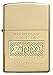 Zippo Logo Pocket Lighter, High Polish Brass