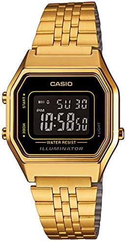 CASIO Vintage Collection LA680WGA-1B Watch, Black/Gold