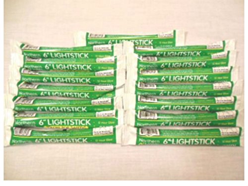 Lot of 16 Emergency Light Sticks 12 Hour Green Disaster Survival