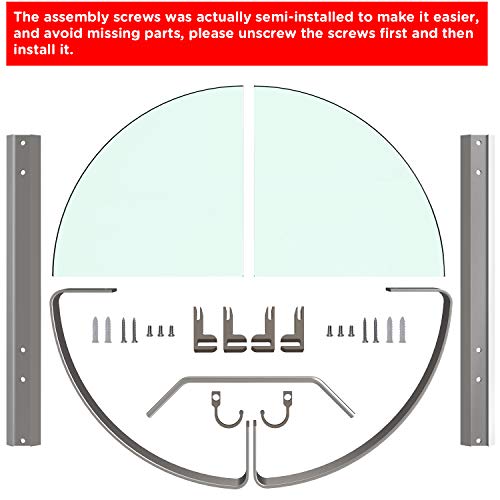 Vdomus Bathroom Tempered Glass Corner Shelf, 2 Tier Shower shelve with