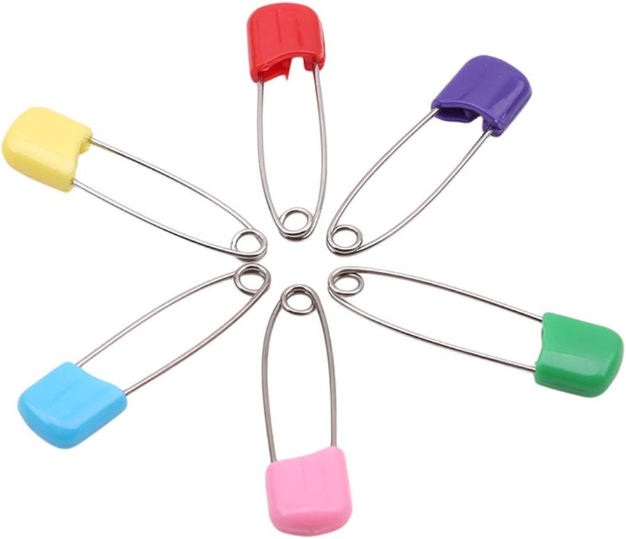 JIFNCR Stainless Steel Safety Pins Clothes Pin for Clothing Accessories