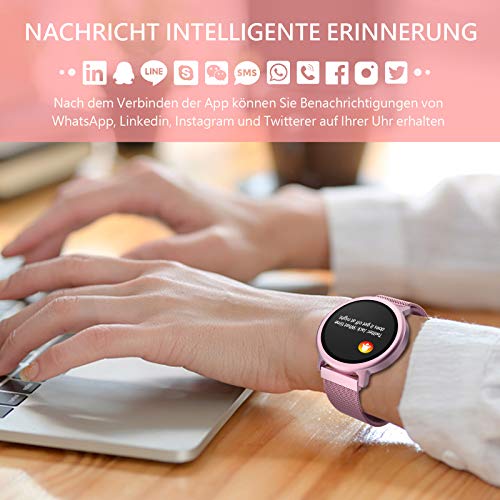 ایگرد | قیمت و خرید AIMIUVEI Smartwatch Damen, Fitness Tracker IP68  Wasserdicht Aktivitätstracker mit Pulsmesser, Sportuhr Schlafmonitor  Fitnessuhr Handy Smart Watch Schrittzähler Uhr für Android iOS