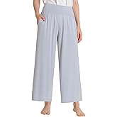 Latuza Women's Wide Leg Cropped Lounge Pants Bamboo Viscose PJ Bottoms