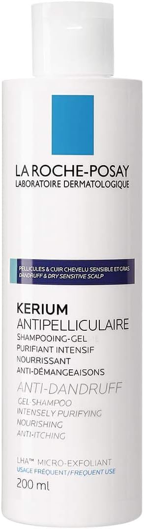 La Roche- Posay Kerium Anti-Dandruff Gel Shampoo For Oily Scalp 200ml, No, 6 g (Pack of 1) - Image 3