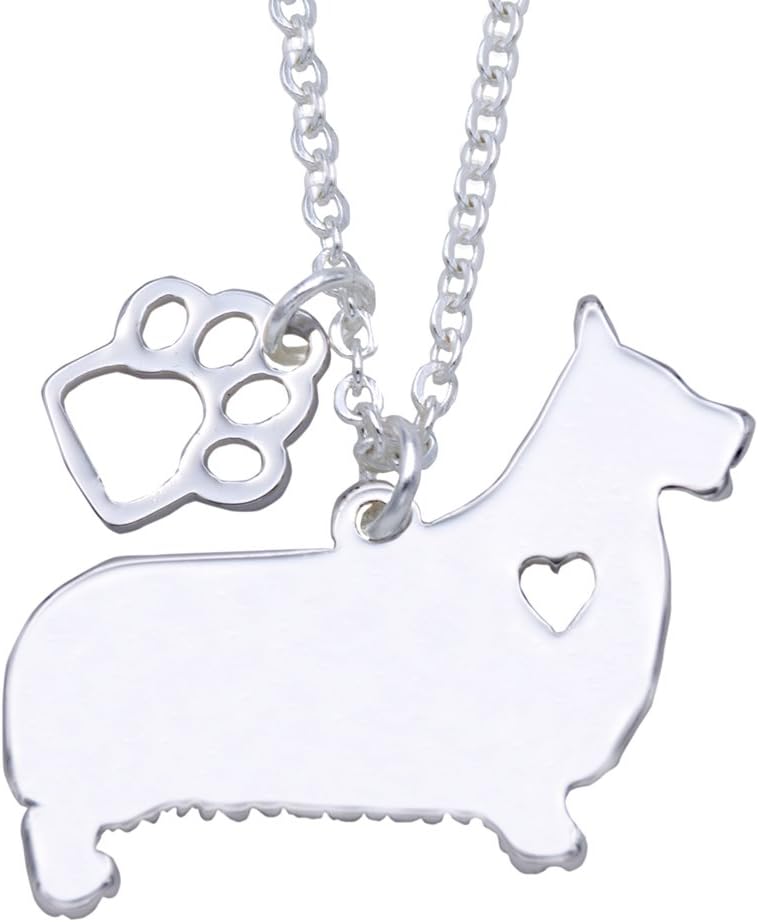 Animal Yorkie Labrador Pitbull Husky Alaskan Akita Boxer Corgi Dachshund German Shepherd Golden Retriever Stainless Steel Pet Dog Doggy Pendant Necklace Gift