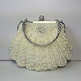 Taidaf-Pearl Series-1920's Vintage Full Beaded Rhinestone Evening Bag Wedding Clutches Handle Purse