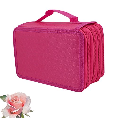 image for BARHOMO Pencil Case Professional 4 Layers and 4 Zippers,Anti-drop and 