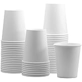 GUSTO [8 oz - 100 Count] Disposable White Paper Cups, Hot Coffee Cups - Eco-Friendly Hot Cups - Formerly Comfy Package