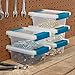 STERILITE Mini Clip Box Clear Base & Lid Aquarium Blue Latches