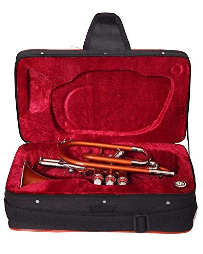 BRAND NEW ORANGE NICKEL FINISH Bb FLAT CORNET TRUMPET +FREE CASE+MOUTHPIECE
