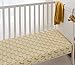Cuddles & Cribs 1 Pack GOTS Certified Organic Cotton Fitted Crib Sheet - Yellow, Giraffe