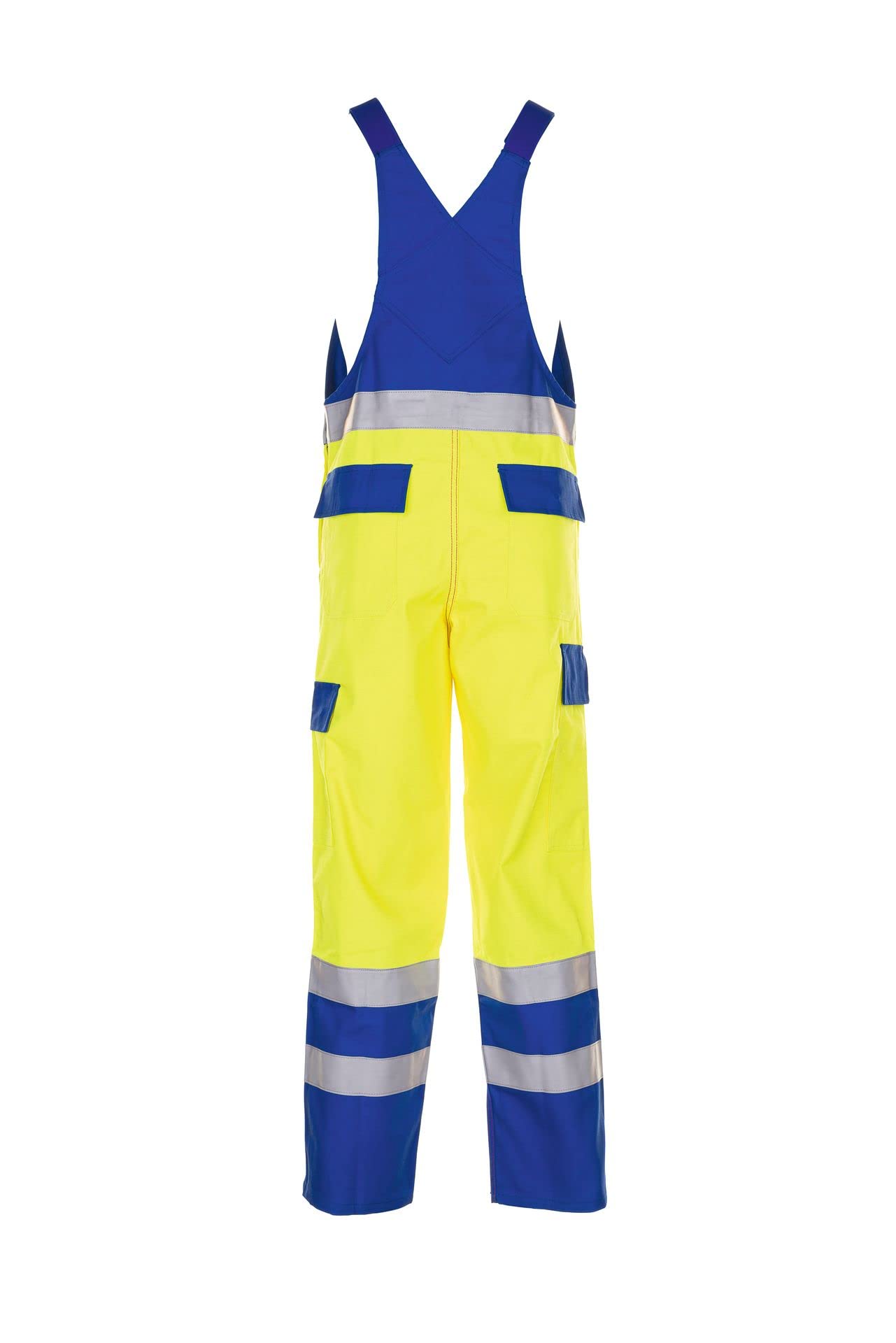 Planam 5232054 Size 54 "Major Protect" Dungarees - Yellow/Royal Blue
