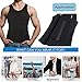 Men 2-in-1 Waist Trainer Vest, Sweat Body Shaper Tank Top, Neoprene Zipper Adjustable Strap Workout Sauna Suit (Black Body Shaper Vest with Zipper, XL)
