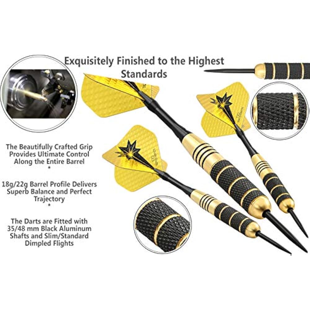 Professional Steel Tip Darts Gift Set Custom Shaft Flight Brass Barrels 22 Grams eBay