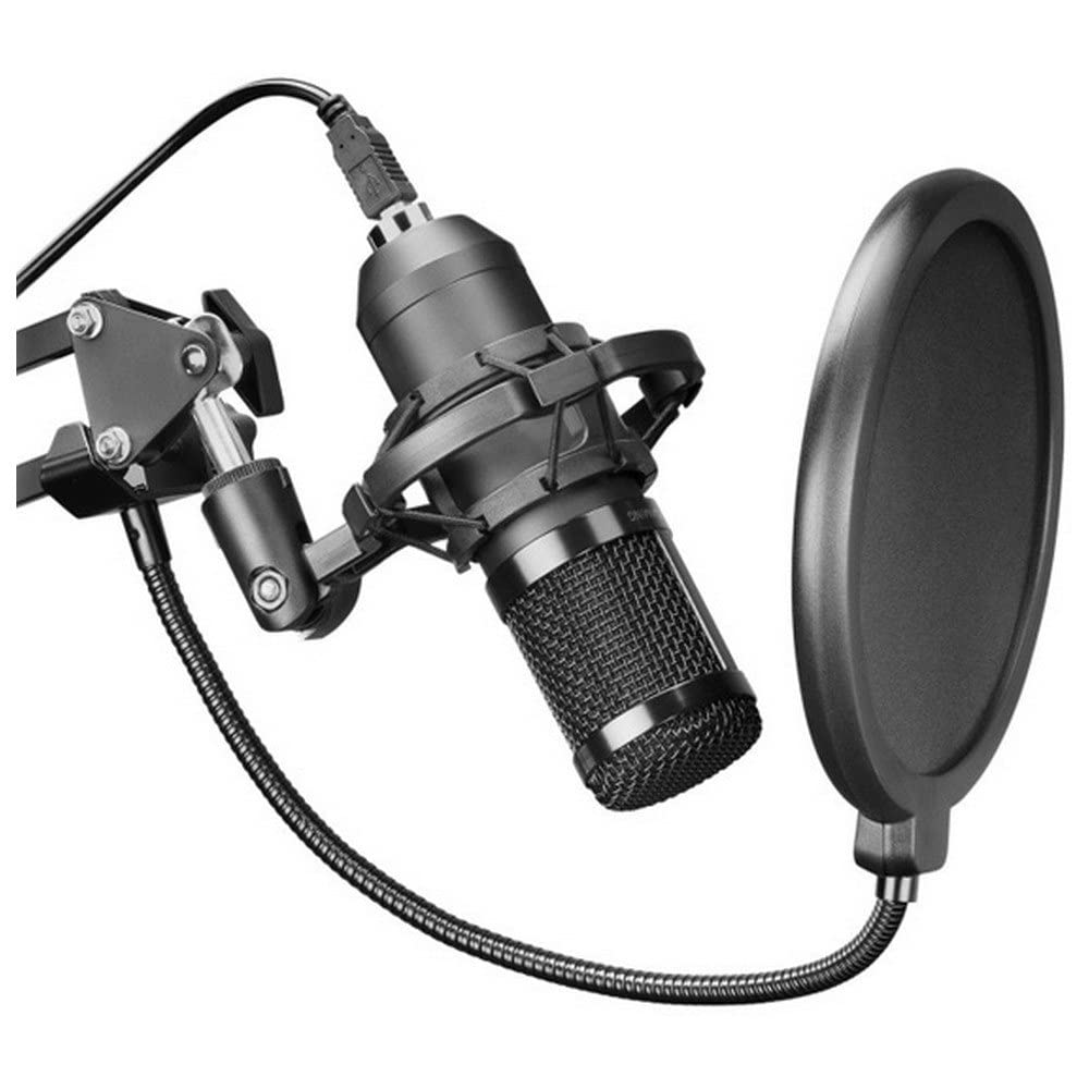 Mars Gaming MMICPRO, PC USB Microphone, Condenser, Ultra-High Definition Streamings, ASMR, Black