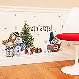 Tuscom Christmas Tree Xmas Gift Removable Wall Sticker Art Home Decor Decal (31.49x17.71 inch)