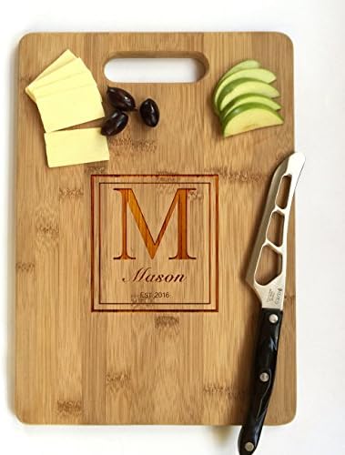 Personalized Monogram Bamboo Cutting Board