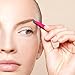 BEST SLANT TWEEZERS PINK Set Includes CASE and Ebook - Precision Eyebrows Tweezer - Stainless Steel - For Beautiful Eyebrows!