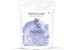 Mi Nature Indigo Leaf Powder 114g (4oz) |Pure Herbal Tint for Dark Hair Color | Natural Tinctoria Powder (Indigofera Tinctori