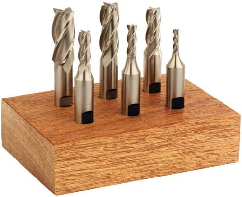 TTC D2C6S 3mm-12mm 6 Pc Cobalt Multi-Flute C/C Metric Single End Mill Set