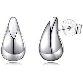Dupes Earrings Sterling Silver Dainty Bottega Drop Earrings Chunky Teardrop Stud Earrings Jewelry Gifts for Women Girls