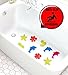 S&X Bathtub Non Slip Stickers,Grippy Dolphin Adhesive Treads – Fine Gritty Textured Surface – Pack of 12 Shower Floor Non Slip Stickers – Comfortable Grip On Slipper Surfaces