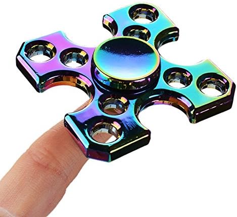 EDC Fidget Hand Spinner Tri-Spinner Metal Funny Toy for Autism ADD ADHD Kids Adult Anti Stress (hollow)