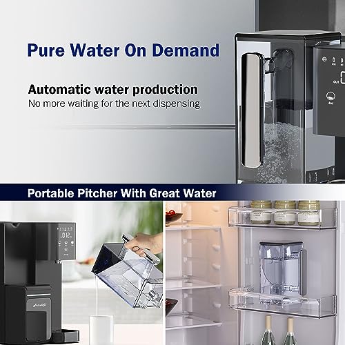 Frizzlife WB99 Countertop Reverse Osmosis System, Alkaline RO Water Filter With Portable Water